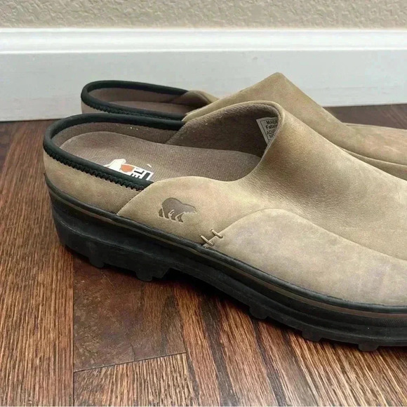 Sorel Adirondack Mule Men’s Slip On Size 9 Tan Leather Shoes NM4151-208 - Picture 4 of 16